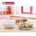 Heat Resistant Borosilicate Glass Food Container with Lid